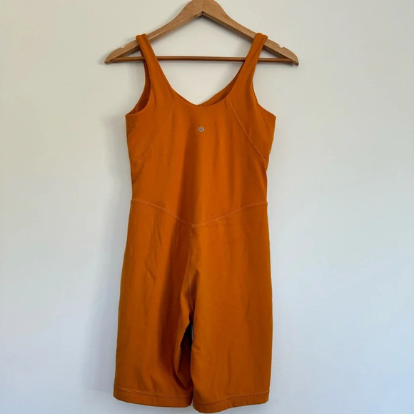 Lululemon Align Onesie 8" in Autumn Orange size: 6 - Picture 4 of 6
